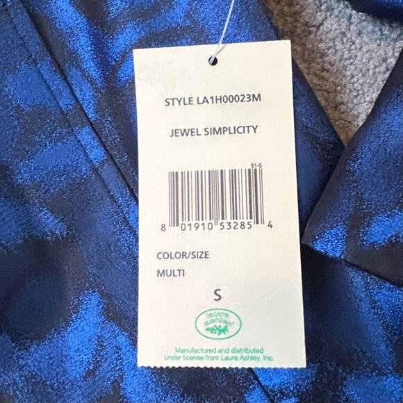 Laura Ashley Jacket Womens Size S Blue Black Iridescent Silky Event Occasion NWT - Picture 7 of 10